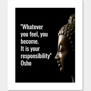 Osho Quotes for Life. Whatever you feel... Posters and Art